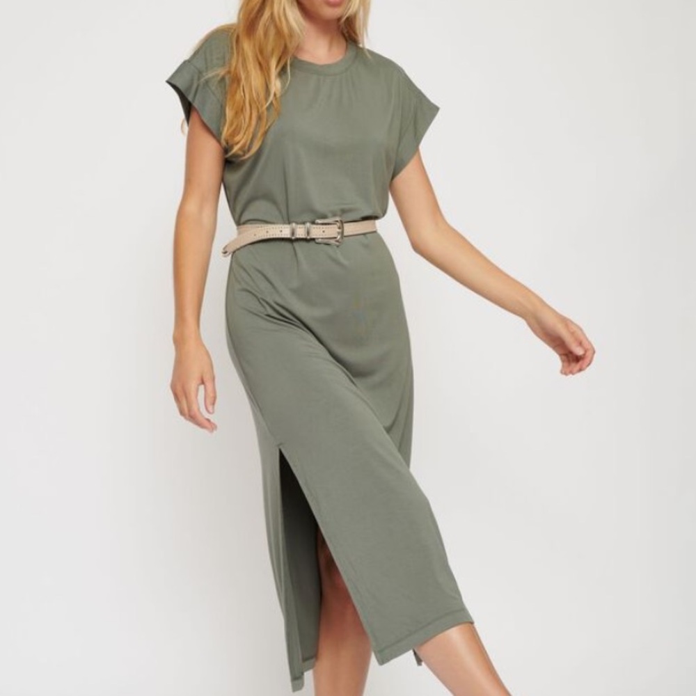 SOLD | Odyssey Grey | Zoe Maxi T-Shirt Dress - Picture 6 of 7